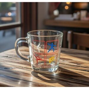 Vintage 1984 McDonalds Los Angeles Olympics Coffee Mug Glass Cup